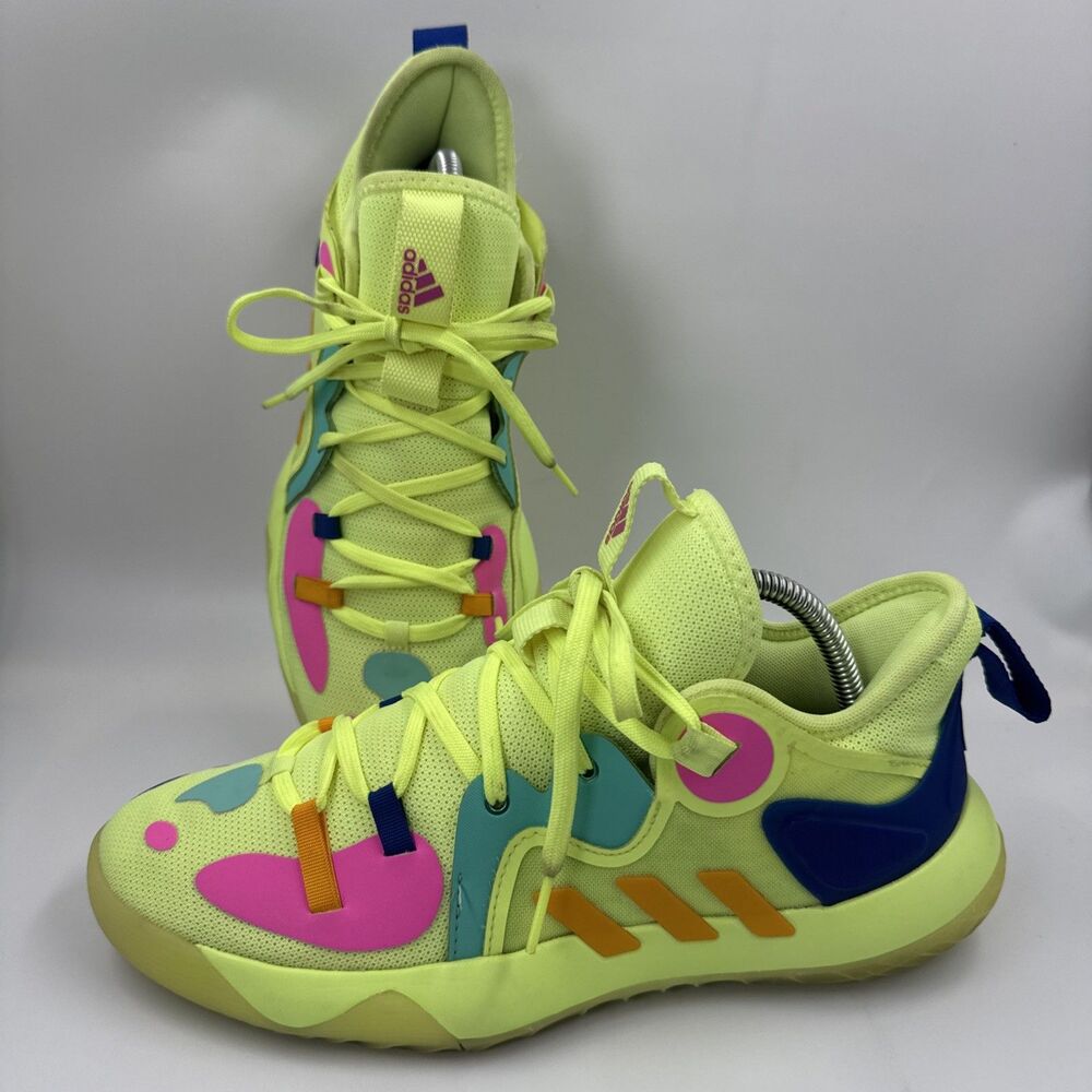 Adidas Harden Stepback 2 Baketball MVP NBA FZ1383 Sport Shoes Neon Yellow Sz 7.5